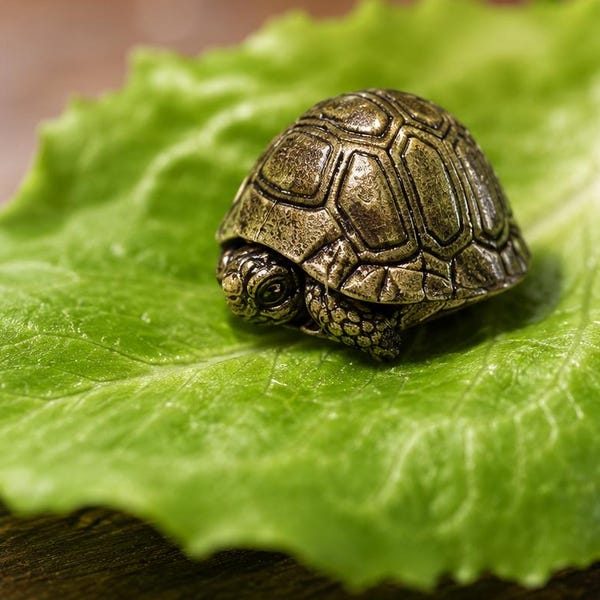 Brass Turtle – Miniature Vintage Brass Figurine – Good Luck Tortoise – Earthy Decor – Spirit Animal Totem!