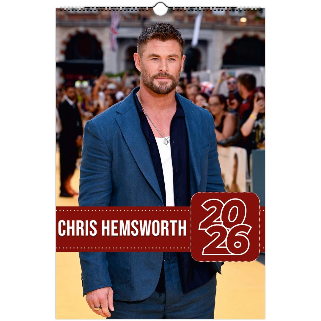 Chris Hemsworth 2026 Wall Calendar Exclusive Celebrity Poster Il Jep2