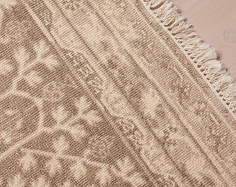 Hand Knotted Vintage Tree Art Oushak Rug, Vintage Oushak 9x12 Rug, Turkish Wool Carpet, Boho Rug for Living Room, Bedroom, Dining Room 8x10