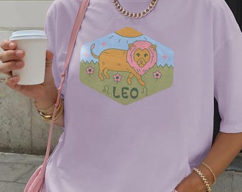 Leo Comfort Colors Shirt, Leo Zodiac Shirt, July Birthday August Birthday, Leo Gifts, Leo Astrology, Zodiac Gift, Horoscope Tee