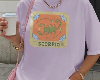 Scorpio Comfort Colors Shirt, Scorpio Zodiac Shirt, October Birthday November Birthday, Scorpio Astrology Gifts, Zodiac Gift, Horoscope Tee