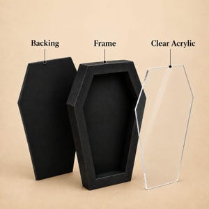 Empty Coffin Shadow Box Frame, 3D Display Case for Insects & Butterflies, DIY Specimen Frame