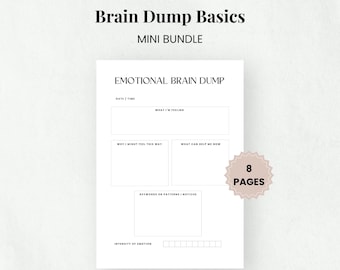 Brain Dump Basics ·Mini Bundle | Mental Clarity Planner | Emotional Brain Dump & To-Do Pages | ADHD Friendly Planner