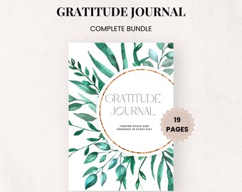 Gratitude Tracker Printable | Gratitude Journal PDF A4 · US Letter | Daily & Weekly Logs, 30-Day Challenge, Mood Tracker, Yearly Review