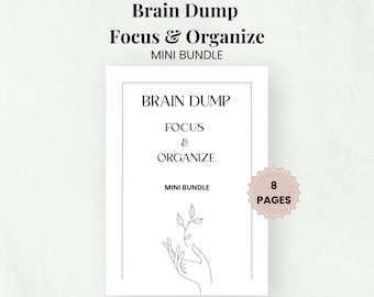 Brain Dump Focus & Organize · Mini Bundle | ADHD Focus Planner | Mental Reset | Productivity Printable
