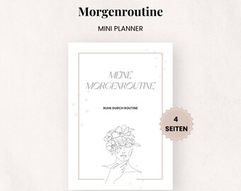 Morgenroutine ミニトラッカー |タグルーチンの内容 |毎日のルーチンチェックリスト |ミニマリスト習慣トラッカー | A4 PDFダウンロード