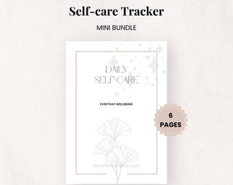 Self-Care Mini Bundle | Self-Care Planner | Printable Wellness Tracker | A4 & US Letter | Mental Health Journal