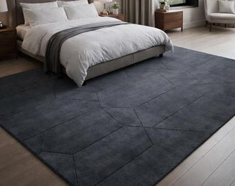 Handmade Woolen Rug – Pure New Zealand Wool, Hand Tufted Solid Area Rug, Handwoven Carpet for Living Room & Bedroom