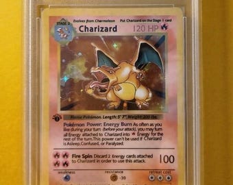 Charizard - Carta Fan-art Pokémon Proxy - 1a Edizione - Holo - 1999 - GEMMA MT 10