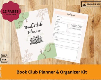 Book Club Planner Kit | Meeting Notes, Review, Bingo, Discussion Prompts,  Reading Log, Year Plan
