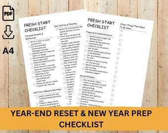 Year-End Reset & New Year Prep Checklist - Fresh Start