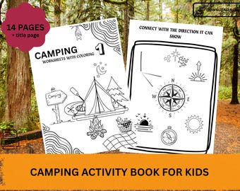 Camping Activity Book for Kids: Wilderness Survival Skills (PDF Digital Download)