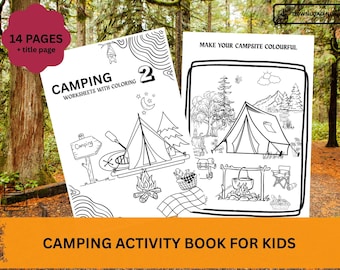Camping Activity Book for Kids: Wilderness Skills, Outdoor Games (PDF Digital Download)