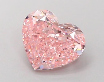 3 Carat Fancy Pink Heart Cut Lab Diamond (VVS Loose Stone)