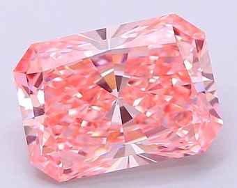 2 Ct Fancy Intense Pink Radiant Cut Lab Diamond (VVS1, GGDL Certified)