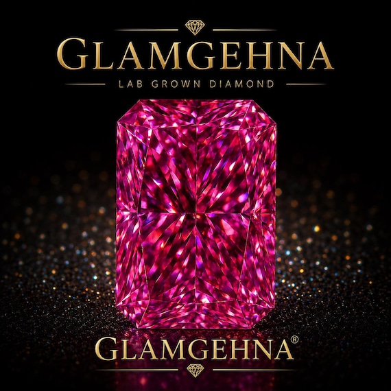 3 Ct Pink Lab Grown Diamond Radiant Cut Loose Diamond Engagement Ring Stone