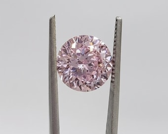 2.5 Carat Natural Pink Diamond Round Portuguese Cut Loose Gemstone VVS1 Clarity