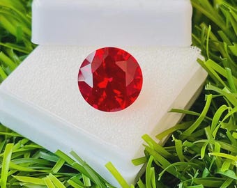 5 Ct Red Lab Diamond Engagement Ring Stone Round Brilliant VVS1 GGDL Certified