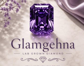 1.80 Ct Fancy Purple Radiant Cut Diamond | Natural Gemstone for Engagement Ring
