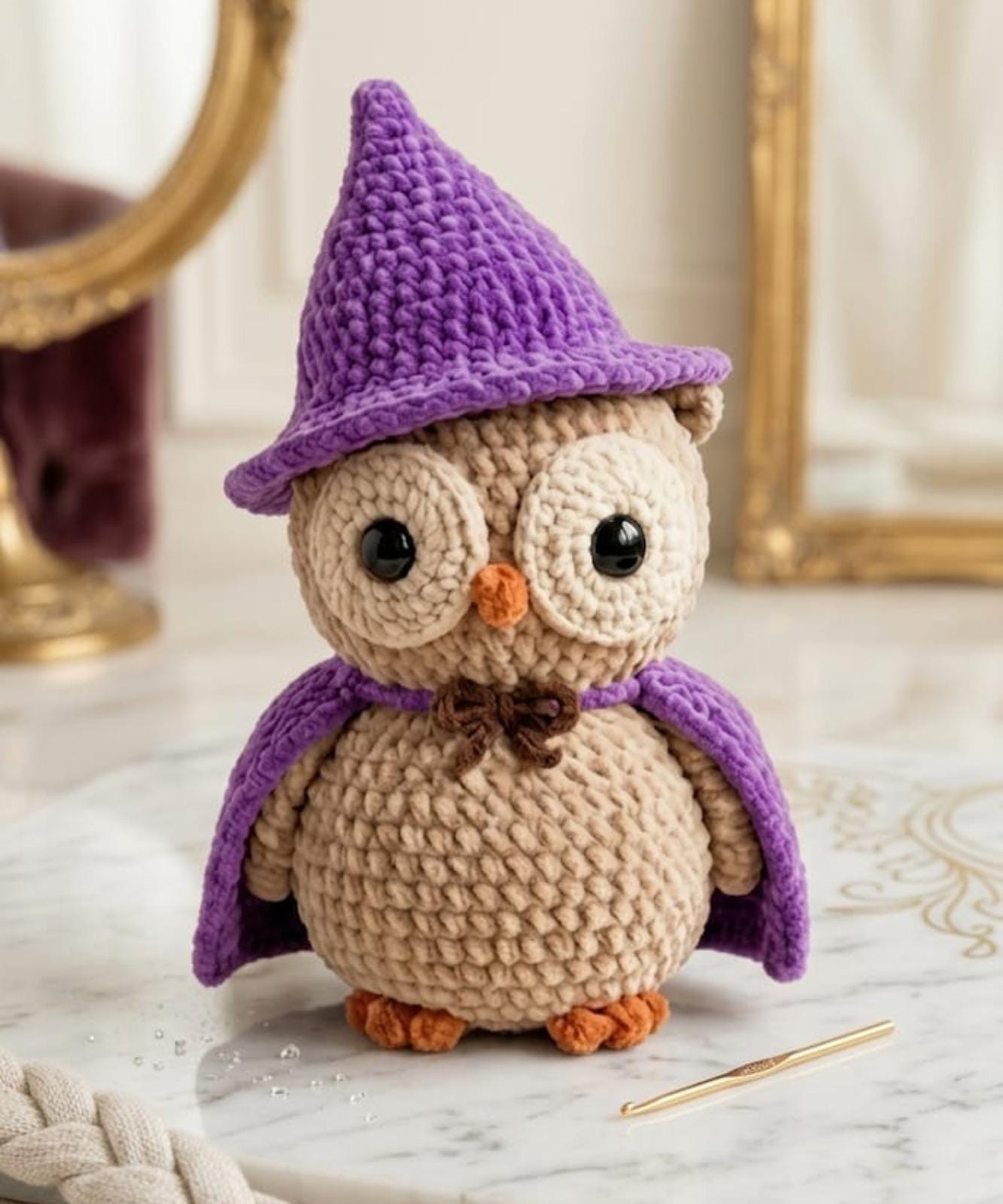 Realistic Owl Corchet Pattern Bookmark, Chubby Owl Corchet Pattern, Amigurumi Owl Tutorial