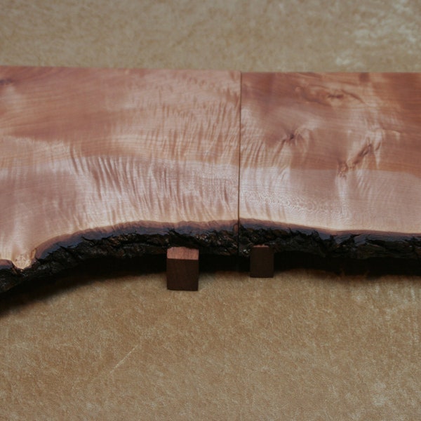 Maple Burl cutting board with Jatoba base and live edge (CB0019)