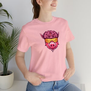 Cycling Pig Shirt, Bicycle Tree T-Shirt, Bike Shirt, Gift for Biker, Cycling Gift, Gift For Cyclists, Funny Cycling, Cyclist Shirt