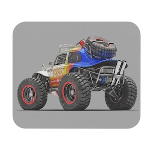 VW Bug Baja, Vintage Beetle, Baja, Mouse Pad (Rectangle)