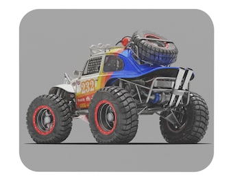 VW Bug Baja, Vintage Beetle, Baja, Mouse Pad (Rectangle)