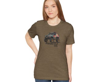 Fiat Panda, offroading, offroad, iconic car, mini, microcar, Unisex Jersey Short Sleeve Tee
