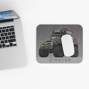 Toyota FJ40 Off-roader Overland adventure art Mouse Pad (Rectangle)