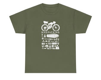 MTB Mountain bike, bikepacking, bike gift, t-shirt, Tee, biker, Gift for biker, Unisex Heavy Cotton Tee