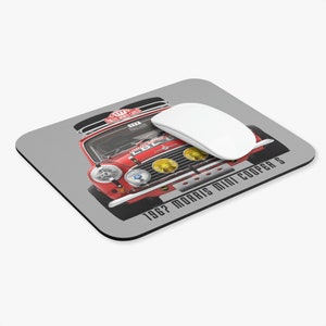 1967 Morris Mini Cooper S Monte Carlo Rally Winner  Mouse Pad (Rectangle)