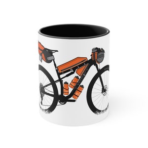 MTB mountain bike bikepacking bike gift Accent Coffee Mug, 11oz