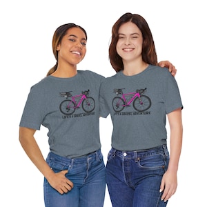 Life&#39;s a Gravel Adventure, Bikepacking Gravel CX Cross Bike T Shirt, Bike Riding, Bike Packing, adventure, gravel cycling, cycling, bike