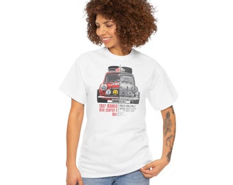 1967 Morris Mini Cooper S Monte Carlo Rally Winner tshirt (Europe)