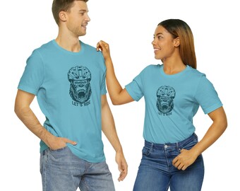 Let's Ride Mad Gorilla MTB T-shirt, Cycling Dad Tee, Bike Rider tee, Cycling T-shirt Men Fathers Day Gift, Mountain Biking Gift