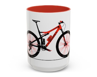 MTB bike gift Accent Coffee Mug, 11oz, gravel bike, Specialized Epic
