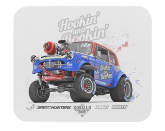 Autobianchi Bianchina Gas Car Gasser Vintage custom art Mouse Pad (Rectangle)