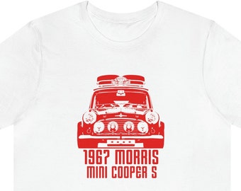 Mini Cooper 1967 Morris Mini Cooper tshirt Monte Carlo rally