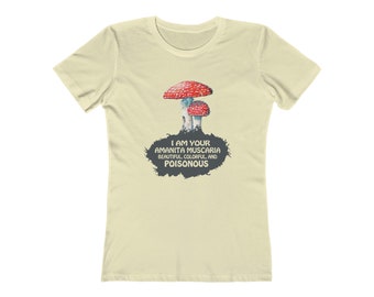 Women mushroom tshirt, mushroom top, poisonous, amanita muscaria
