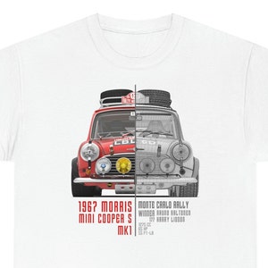 1967 モリス ミニ クーパー S モンテカルロ ラリー優勝者 Tシャツ シャツ