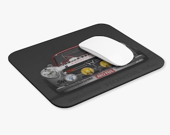 1968 Honda S800 race car art Mouse Pad (Rectangle)