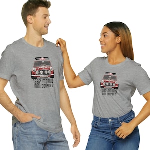 1967 Morris Mini Cooper S Monte Carlo Rally Winner Unisex Jersey Short Sleeve Tee