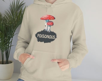 Women mushroom hoody, mushroom top, poisonous, amanita muscaria