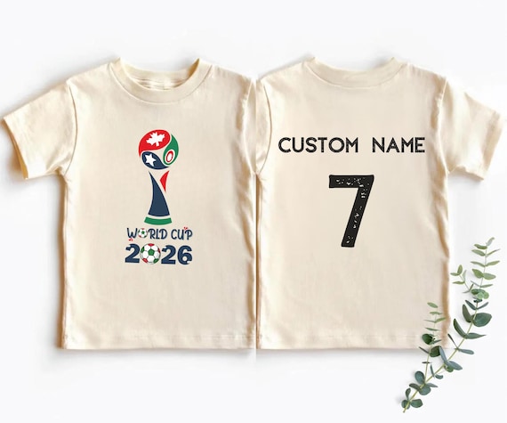 Custom World Soccer Cup Kids T-Shirt, Canada Mexico USA, Family Matching Football Shirt, Football Tournament 2026 Shirt