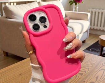 Wave Edge weiche Silikonhülle für iPhone 11,12,13,14,15,16 Serie Bunte Stoßstangenabdeckung