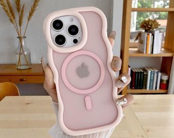 Matte Wave Soft TPU Phone Case Wireless Charging Compatible for iPhone 11,12,13,14,15,16,17 Series