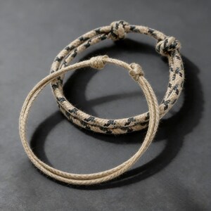 Personalized Men's Braided Leather Bracelet, Custom Handmade String Bracelet, Minimalist Cord Bracelet, Adjustable Bracelets, Birthday Gift