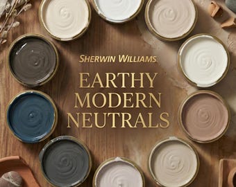 Neutros modernos, cálidos y terrosos: paleta de pinturas para el hogar de Sherwin-Williams (descarga digital)