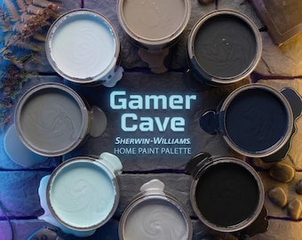 Gamer Cave - Paleta de pinturas Sherwin-Williams - Tonos oscuros (Descarga digital)
